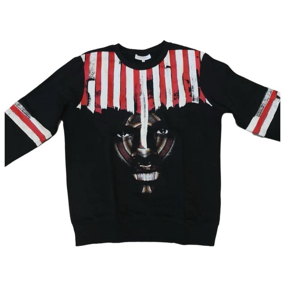 Les Benjamins Sweatshirt Mens Med. Black Graphic Print Pullover